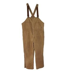 Walls Outdoors USA Canvas Quilted Insulated Bib Coveralls Overalls Carpenter  XL